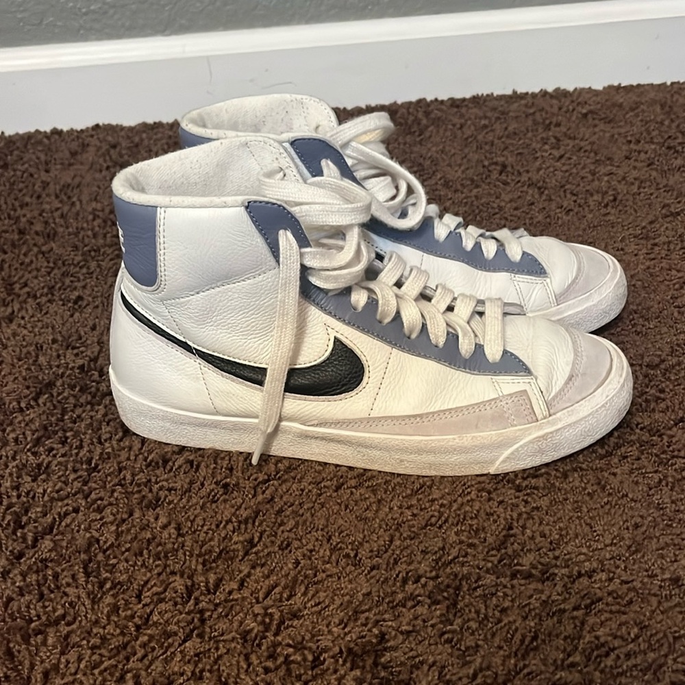 Custom blue Nike blazers